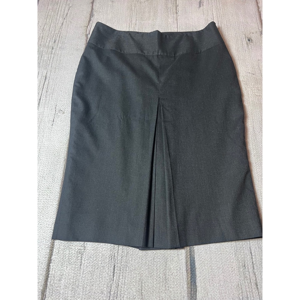 Zara Basic Grey Wool Blend Pleated Pencil Skirt Womens XL Made in Spain Business